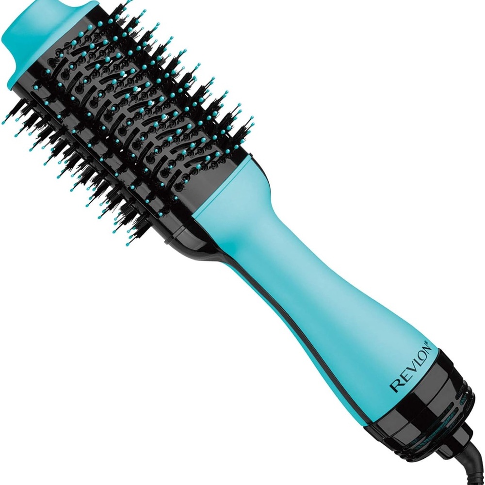 Revlon One-Step Hair Dryer & Volumizer Hot Air Brush, Blue & Black